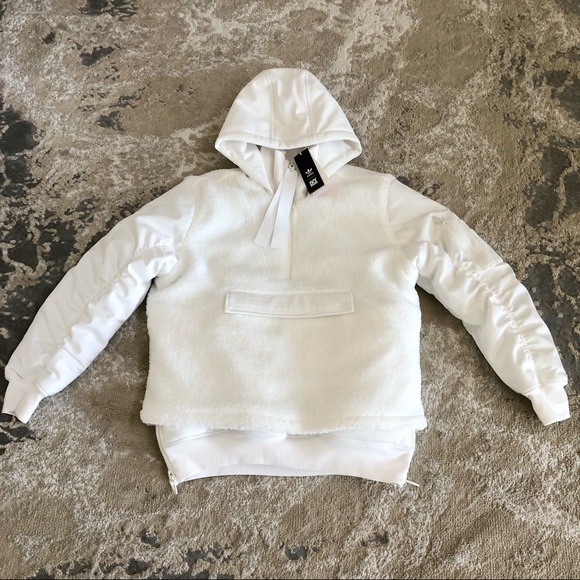 NWOT ADIDAS ORIGINALS Ivy park 1/2 Zip Quilted Sherpa Jacket H18974 - Picture 5 of 12